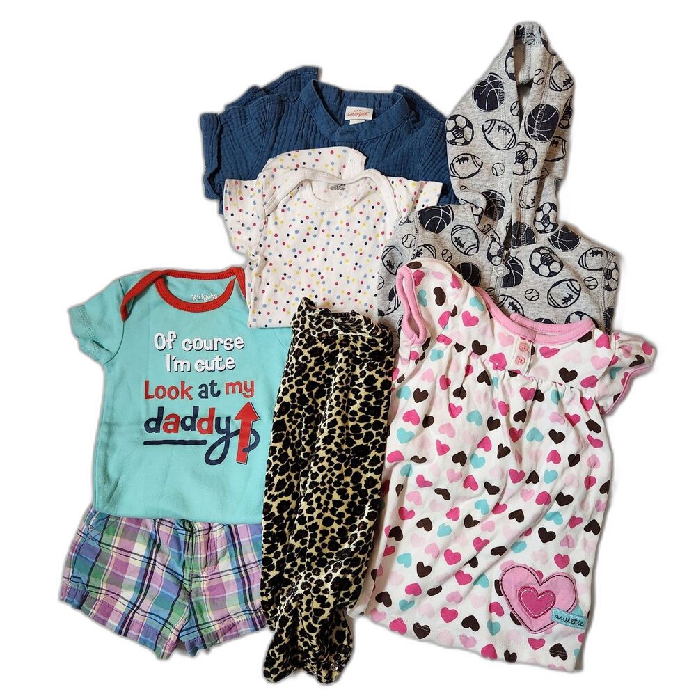 Mixed Baby & Toddler Clothing Lot – Boys & Girls – Assorted Sizes – 7 Pieces